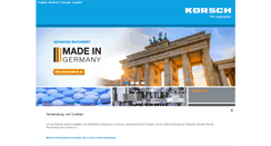 Desktop Screenshot of korsch.com