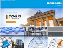 Tablet Screenshot of korsch.com
